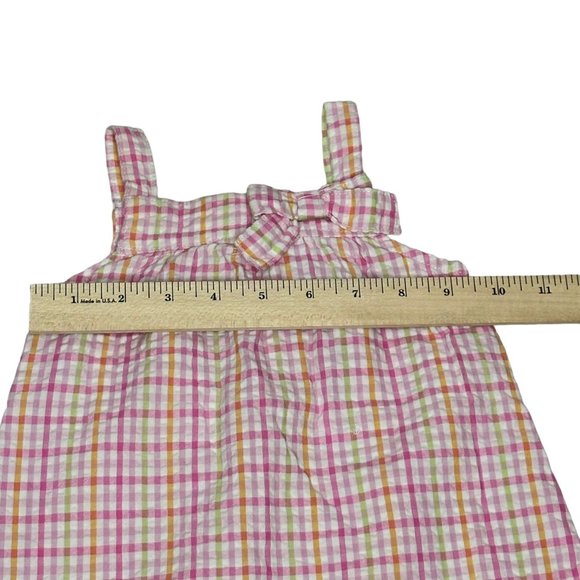 The Mayfair Company Dress Baby Girl 12 Month Pink Sleeveless Plaid Butterfly - Picture 5 of 6